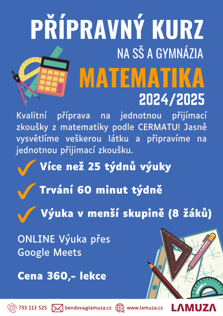 Připravný kurz matematiky k přijimačkám na střední školu